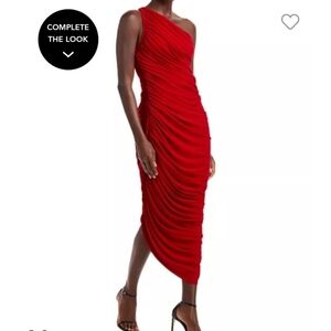 Norma Kamali Red Diana Gown Size Small